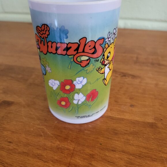 Vintage 1985 Wuzzles Plastic Mug with Handle Hasbro Disney Eleroo Butterbear T8 - Picture 3 of 7